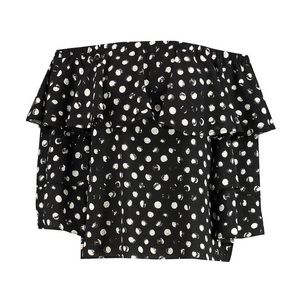 Polka Dot Off Shoulder Top
